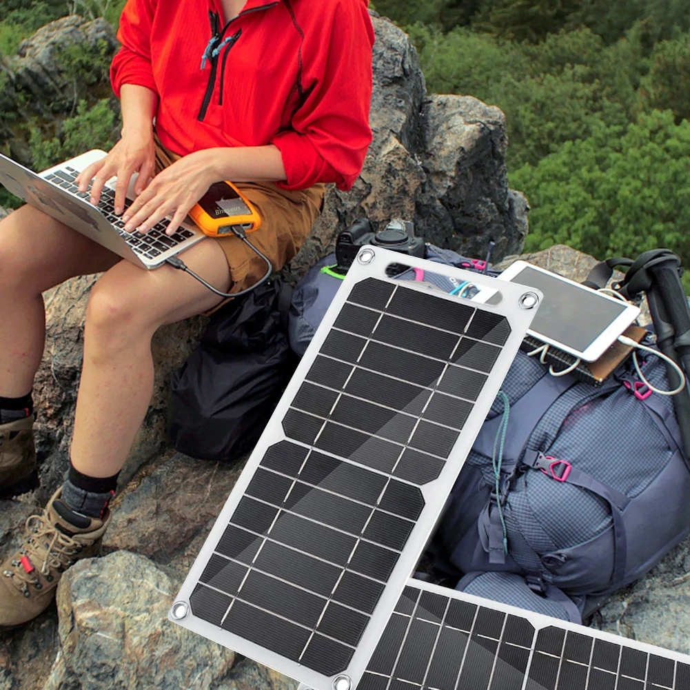 Portable 6.8V Flexible USB Waterproof Solar Panel for Outdoor Hiking Camping Mobile Phone Battery Charging Bank for Mobile
