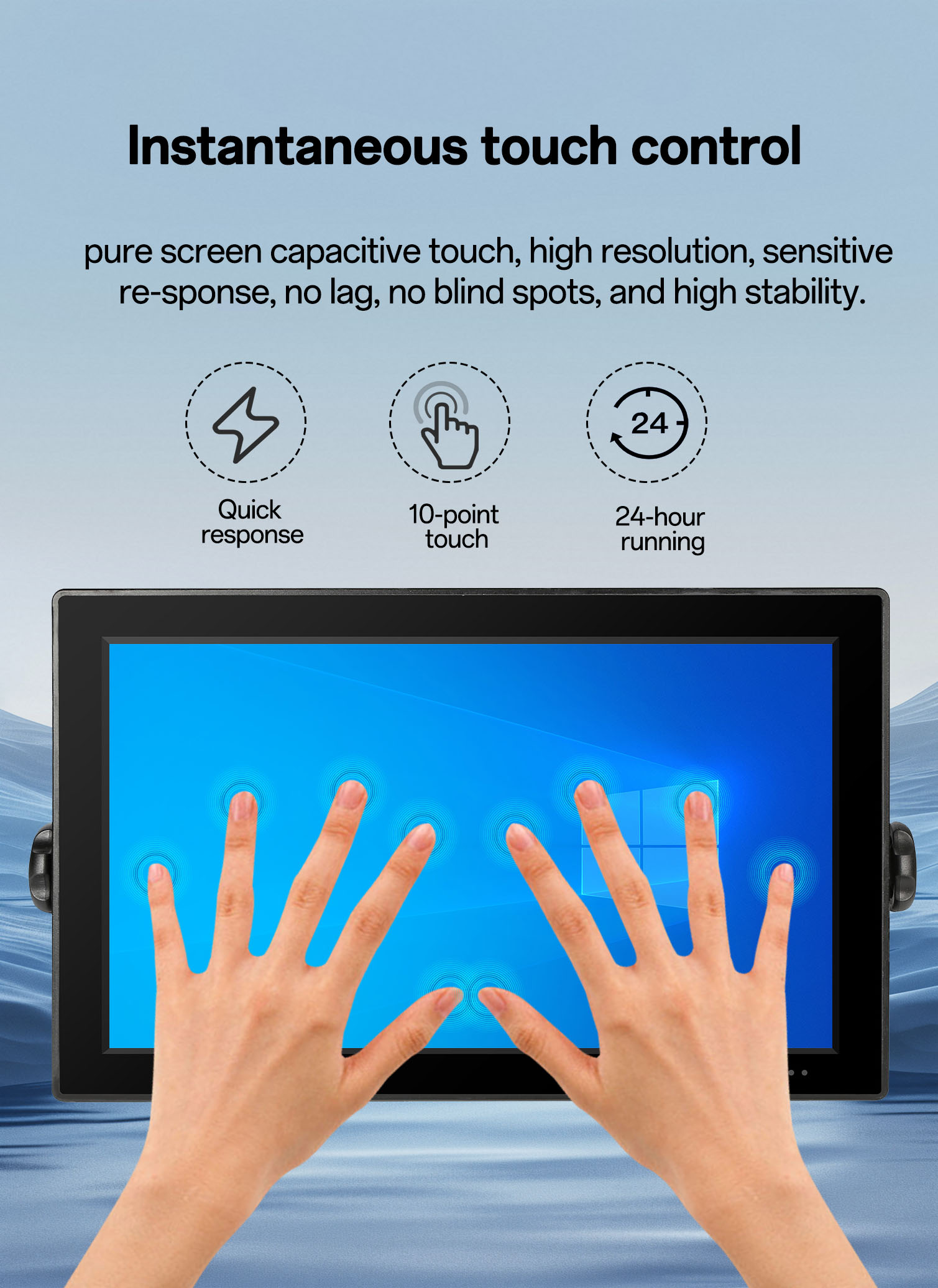 21.5Inch Marine Monitor Touchscreen Display Via Gps Plotter GGarmin Fish Finder Marine Gps Navigator Anti-glare Coatings