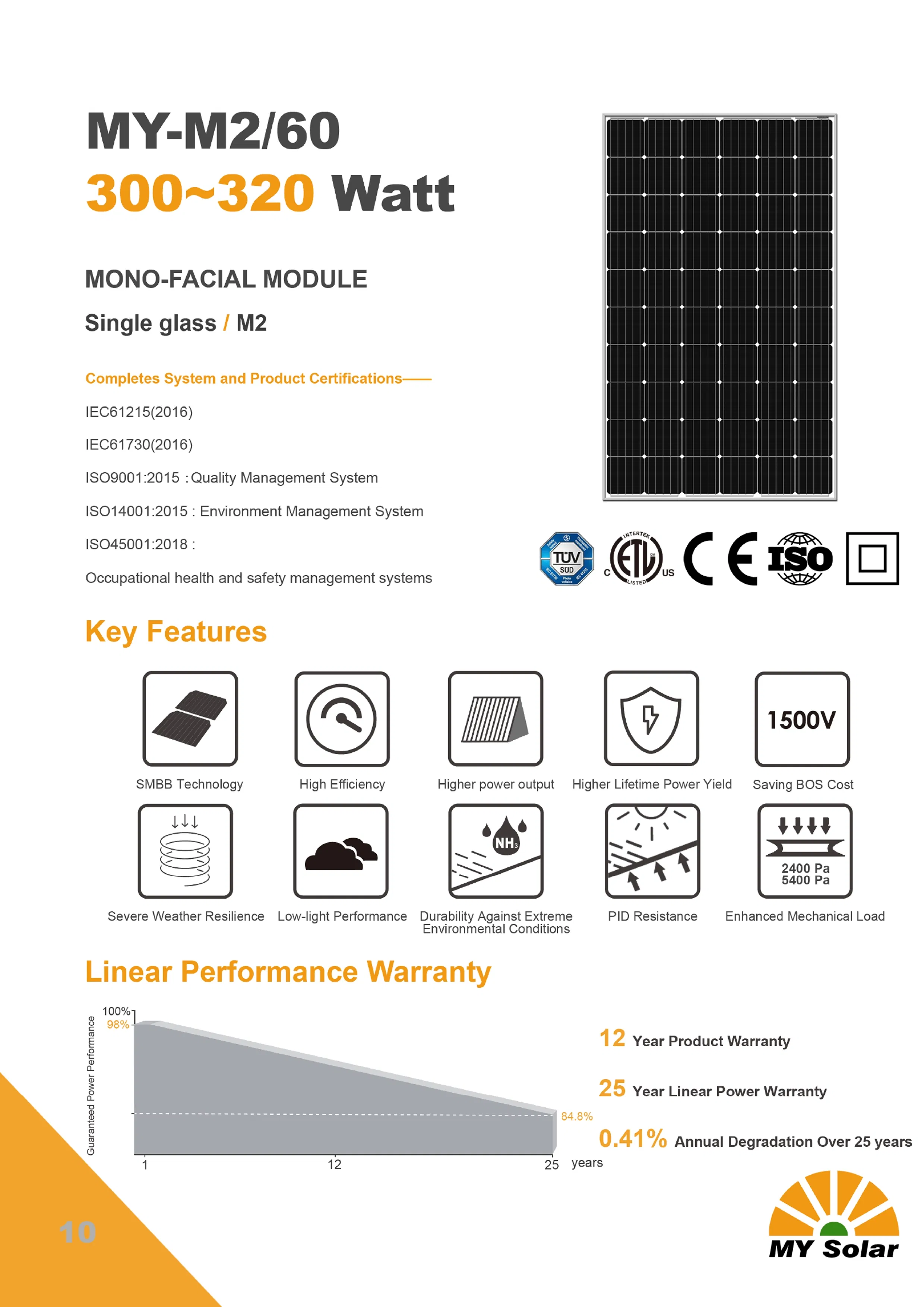 Aioties 315W Bifacial Half Cell Solar Panels High Efficiency for Commercial Buildings