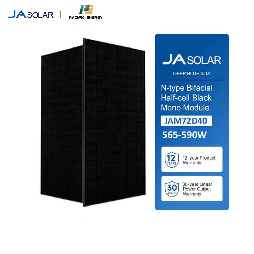 JA Solar Panel 550W to 720W Bifacial PERC Solar Panels with 144 Cells N-Type Front Glass OEM Power in Stock
