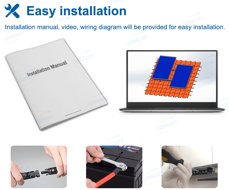 Complete Home 5000W Hybrid Solar Panels System 5kW Power off Grid Solar Energy System