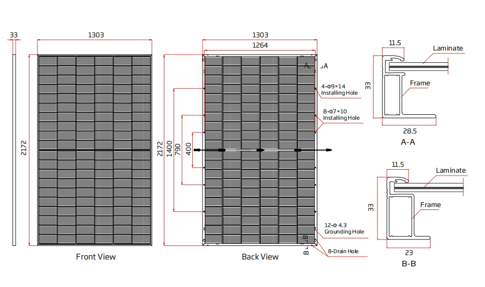 Trina Vertex N-Type i-Topcon TSM-NEG20C.20 630-655W Commercial Home Bifacial Dual Glass Monocrystalline 640W 650W Solar Panels