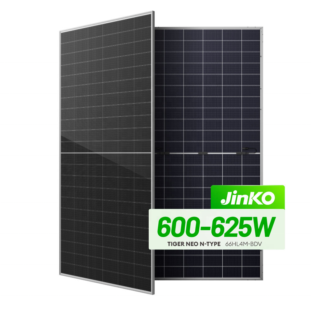 For Tiger Neo N-Type 66hl4m-Bdv 600-625w Bifacial Double Glass Mono Solar Panel Half Cell TUV for Roof Mount PV Module