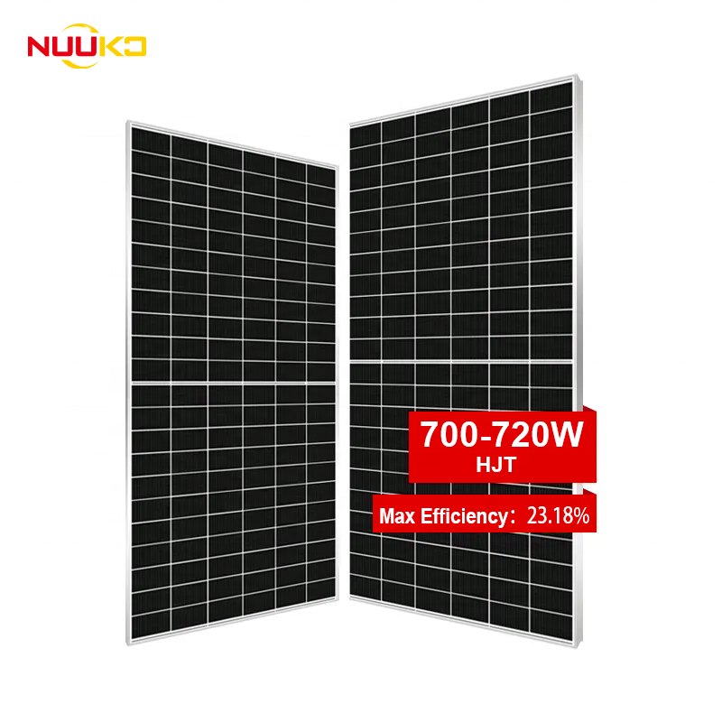 Nuuko HJT N Type Manufacture Bifacial Shingled Solar Power Panel 720W 710W 690W 680W 675Watt Solar Panel Complete Kit EU Stock