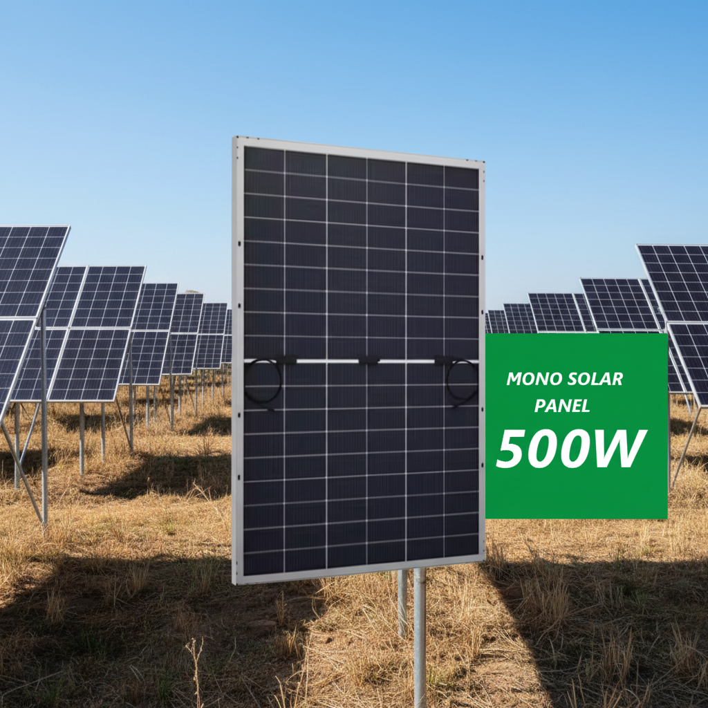 BR SOLAR Tier1 500W Mono Solar Panel Bifacial 550W Dual Glass N-Type PV Modules for Ground Mounted Utility Scale Solar Farm