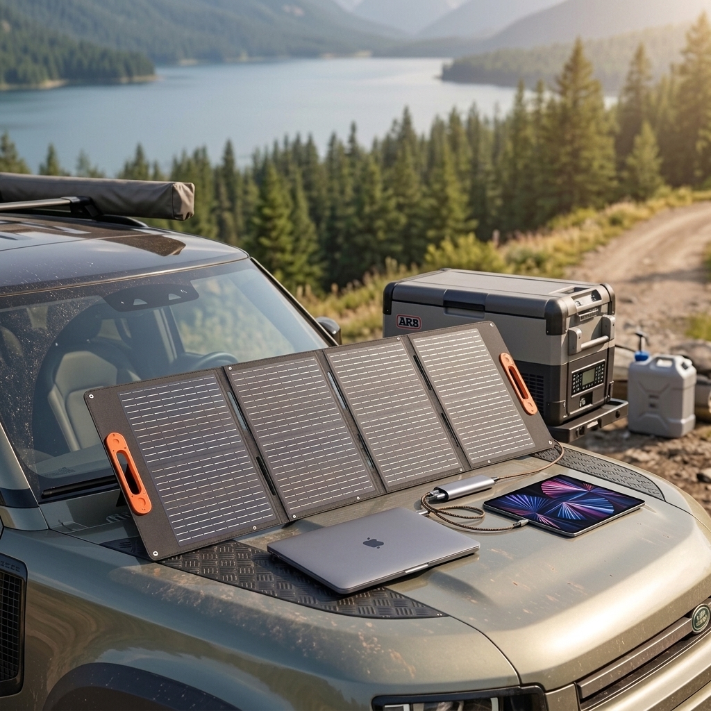 Car &amp; Camping Foldable Solar Charger, Portable Outdoor Solar Panel for Device Charging