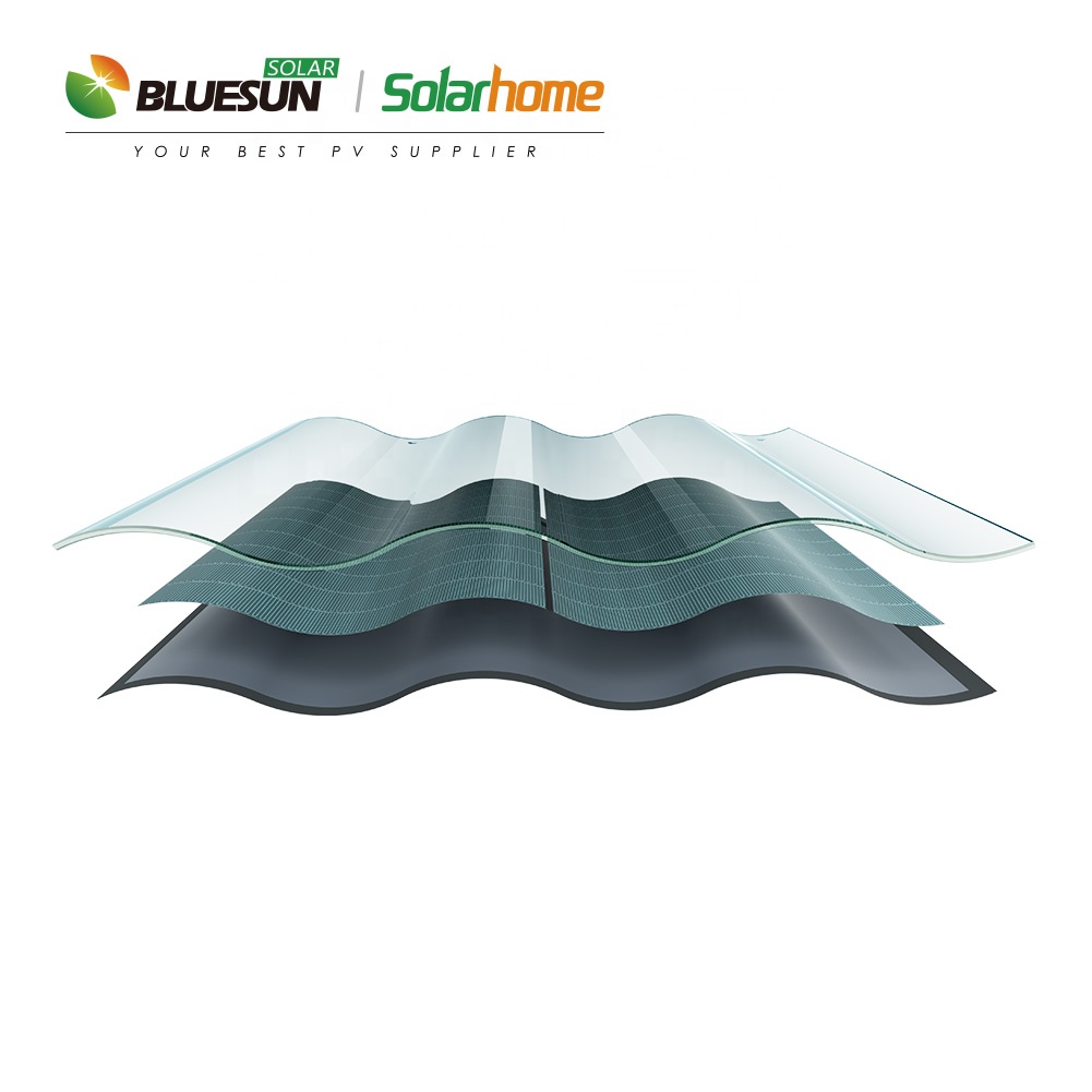 Tesla Solar Energy Roof Tiles 30w Double Glass Solar Panel Black Color Home Solar System Use In Europe