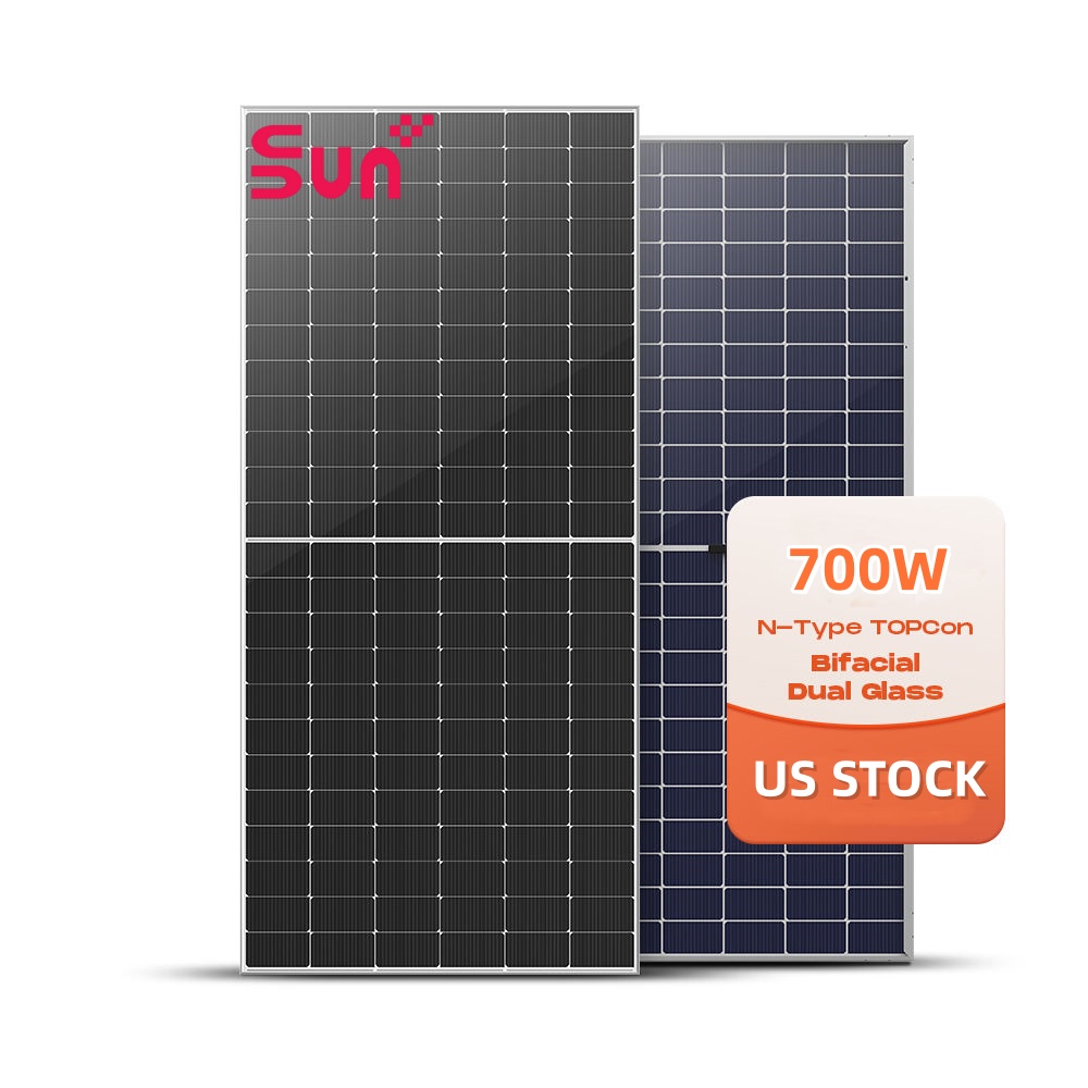 SUNPLUS N-Type HJT Bifacial Solar Panel | Double Glass Construction | 23.2% Efficiency | Anodized Aluminum Frame