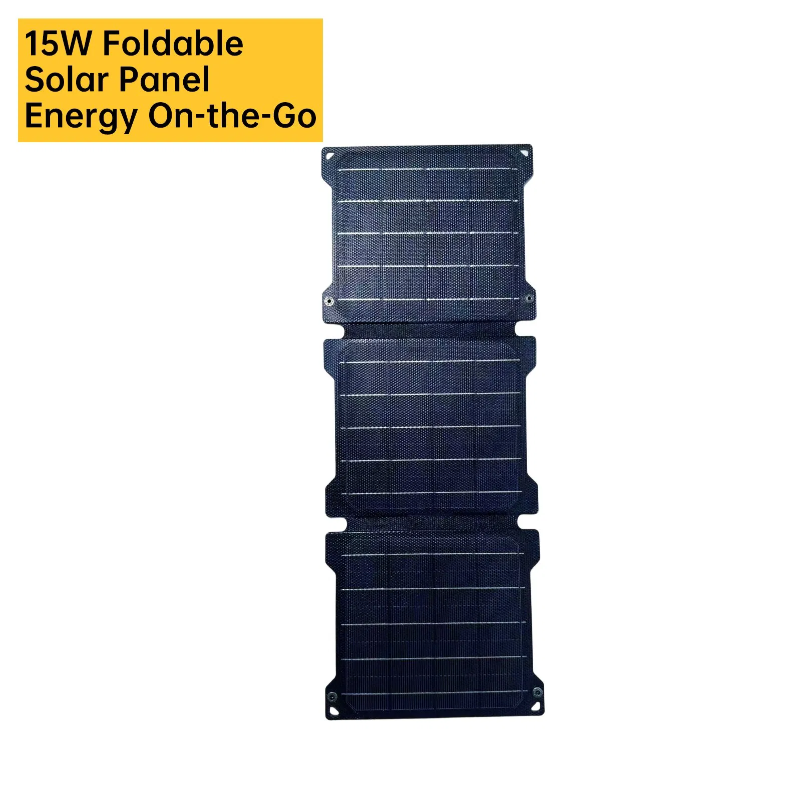 Ultra-Thin 15W Folding Solar Panel, ETFE Encapsulation, USB-C Fast Charge for Power Banks