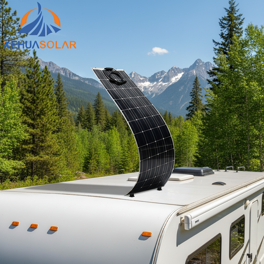 Kehua Flexible Monocrystalline Silicon Solar Panel for Home Use Outdoors High Efficiency 16%-20% 100W Power Generation