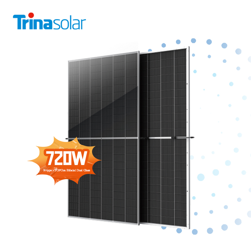 In Stock Trina Solar Vertex N-Type Bifacial Solar Panel 695W 720W | TSM-NEG21C.20 Double-Glass Module for Utility-Scale Projects