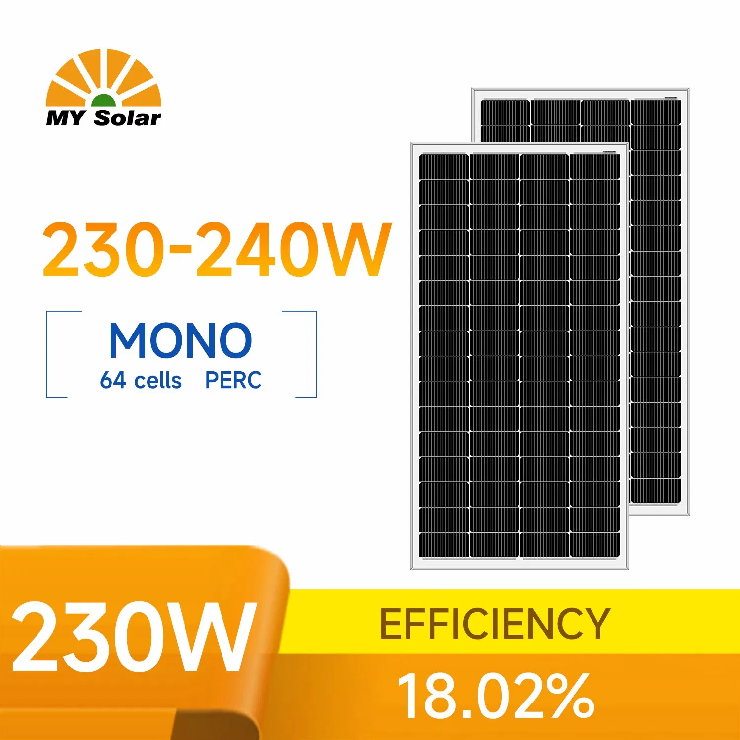 Mypvtech High-Quality 230W 235W 240W Monocrystalline Solar Panels
