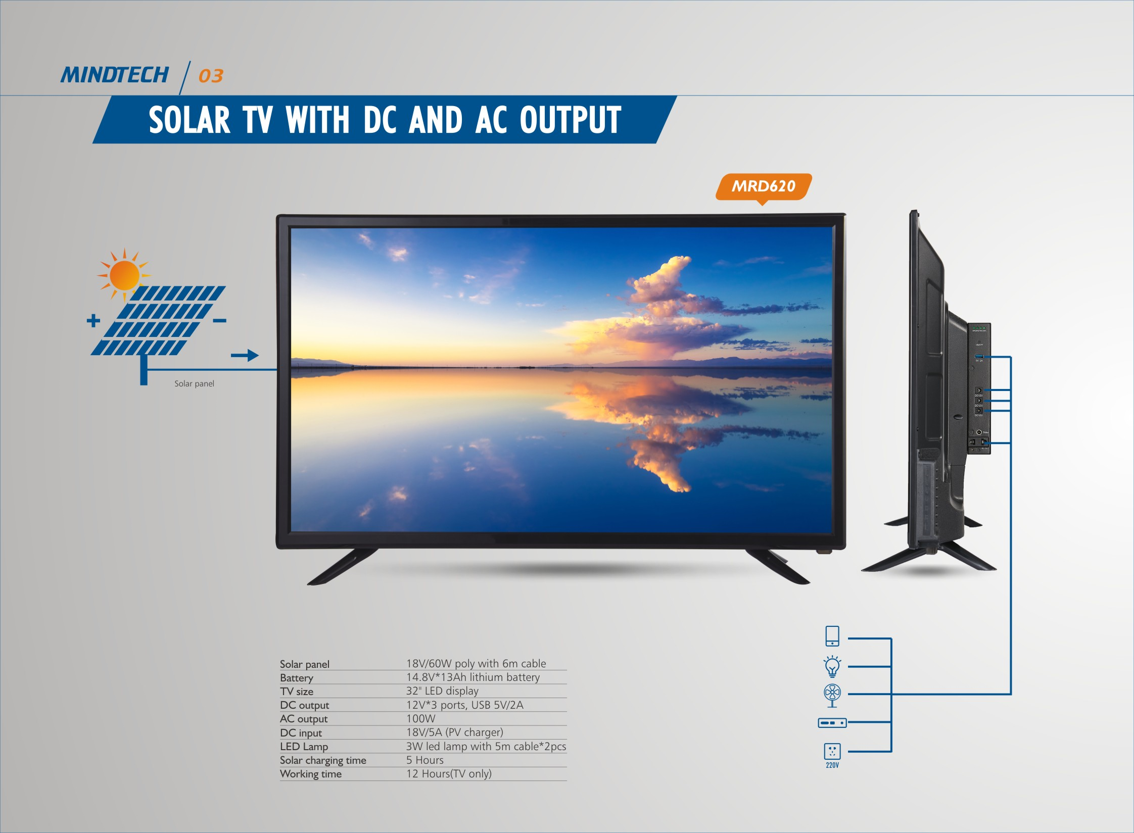 Solar-Powered TV