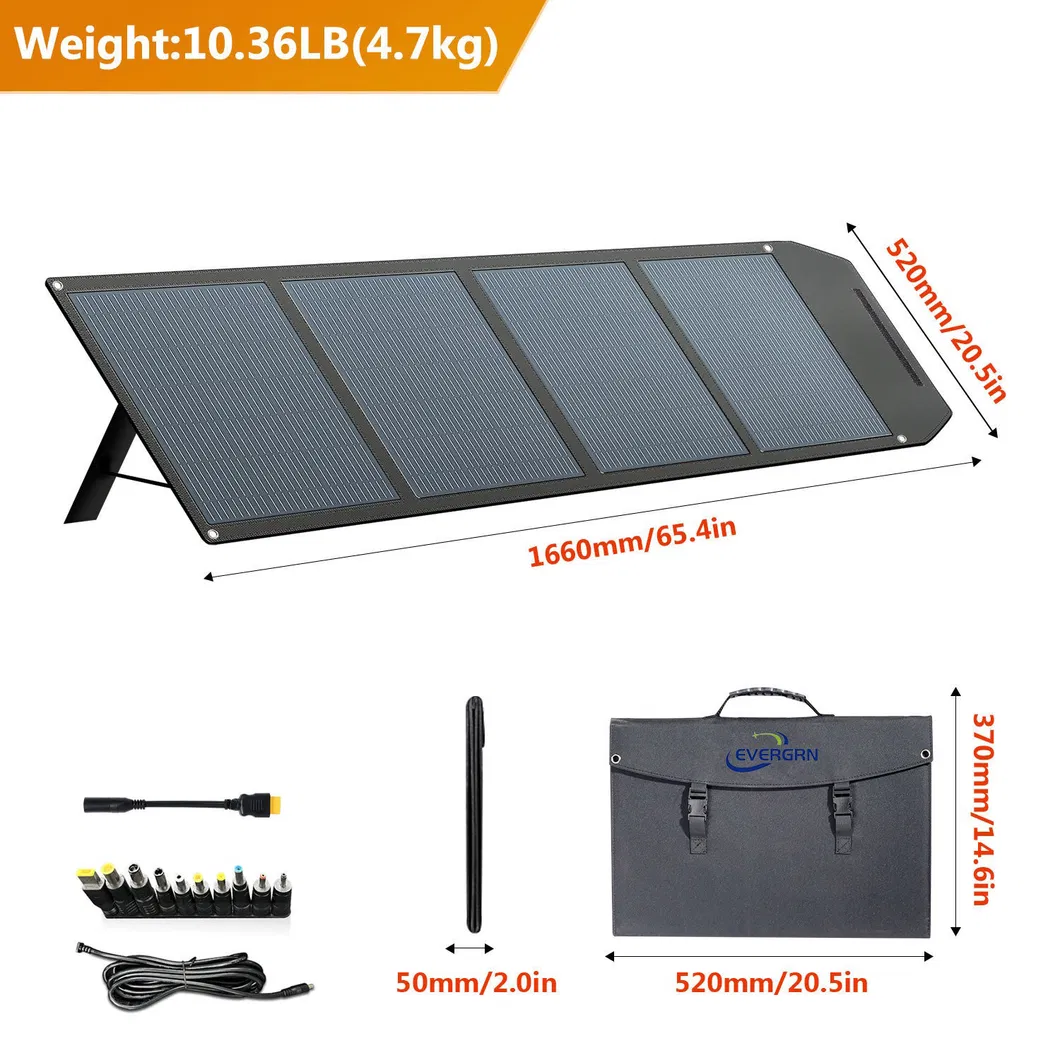 120 Watt Super Lightweight Foldable Mobile Solar Panel Suitcase for Travel Camping