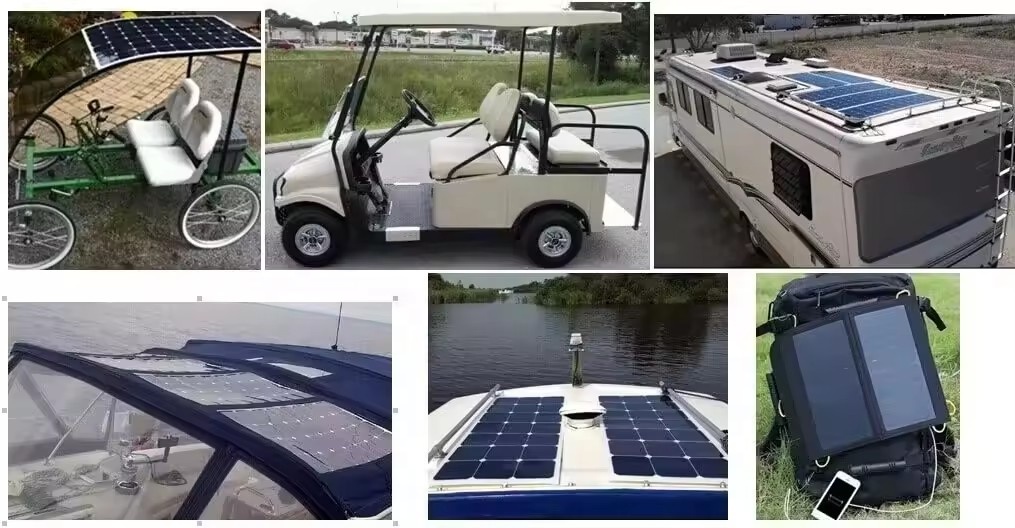 Custom 175 Watt SunPower High Efficiency Flexible Solar Panels 160W 170W 175W 28.5V Thin Film Adhesive for EV RV Boat Roof