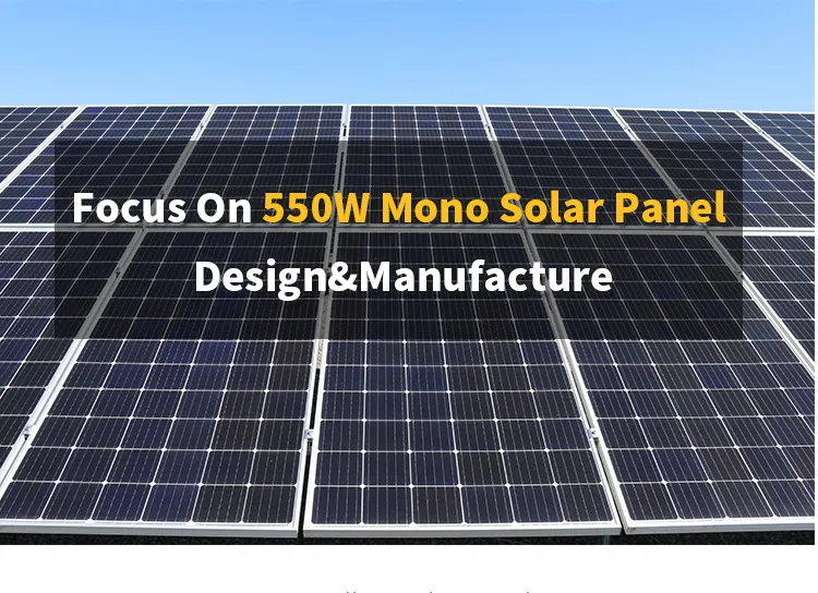 550W Half Cut 144 Cells High Efficiency Mono Solar Panel Price