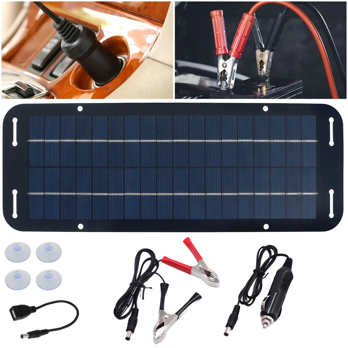 Factory Price Photovoltaic Waterproof Solar Panel 6W 12V Outdoor Solar Panel for RV Boat Motorcycle