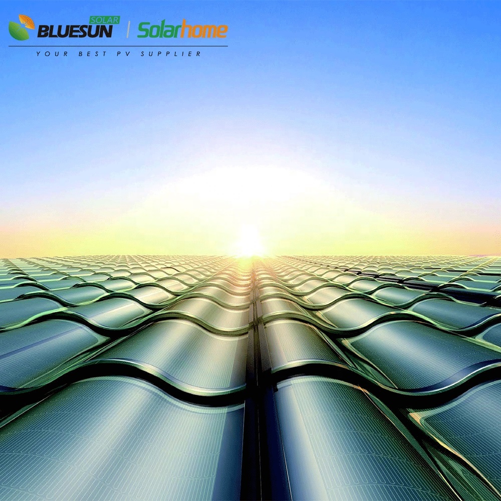 Tesla Solar Energy Roof Tiles 30w Double Glass Solar Panel Black Color Home Solar System Use In Europe