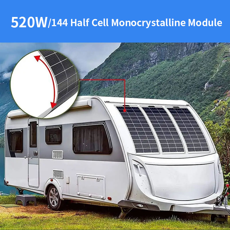 Wholesale Industrial Solar Panel Flexible 430W 520W Thin Film Flexible Solar Panels OEM Monocrystalline for Roof Commercial