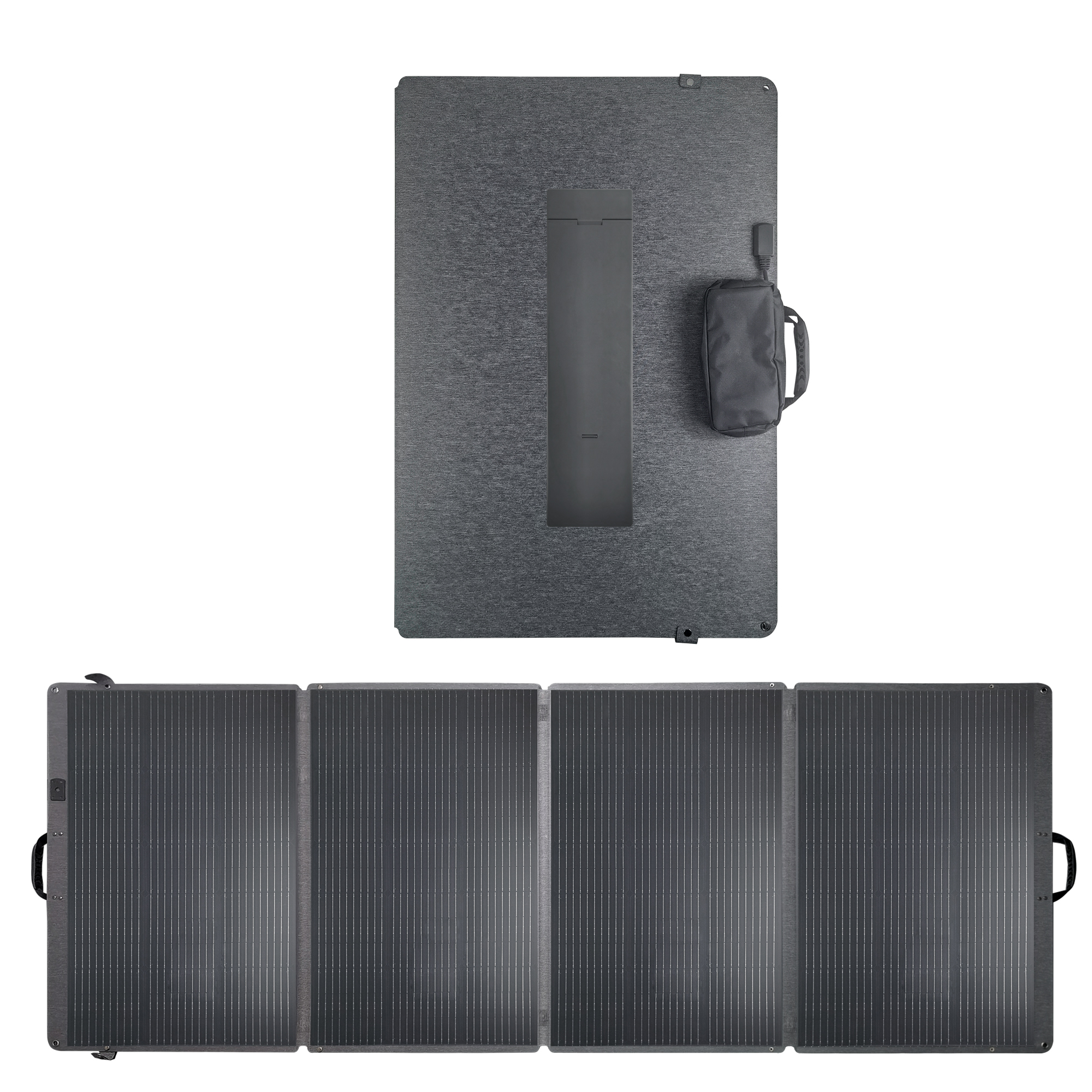 200W Black Foldable Monocrystalline Solar Panel with 23% Efficiency Portable Solar Charger for Outdoors Camping &amp; RV Use
