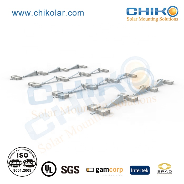 Best Ballasted Solution for Flat Roof Mounting Polycrystalline and Monocrystalline Silicon Solar Panels for Home Use