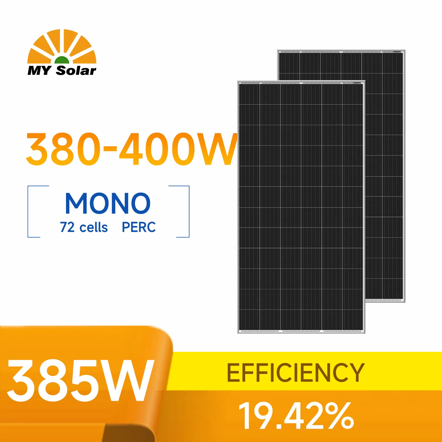 Mypvtech Long Life Perc 380W 390W 400wsolar Panel Solar Panels for Home Use