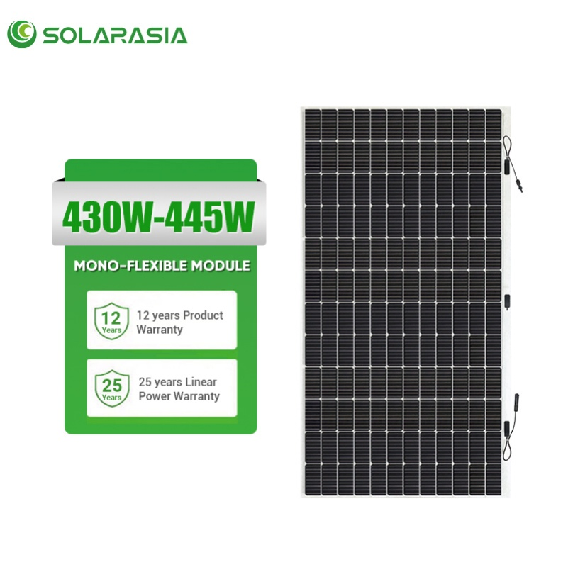 Flexible PV Solar Panel Sunman Solar Panel 430W Monocrystalline Durable Half Cell PV Module for Home Balcony RV or off Grid Use