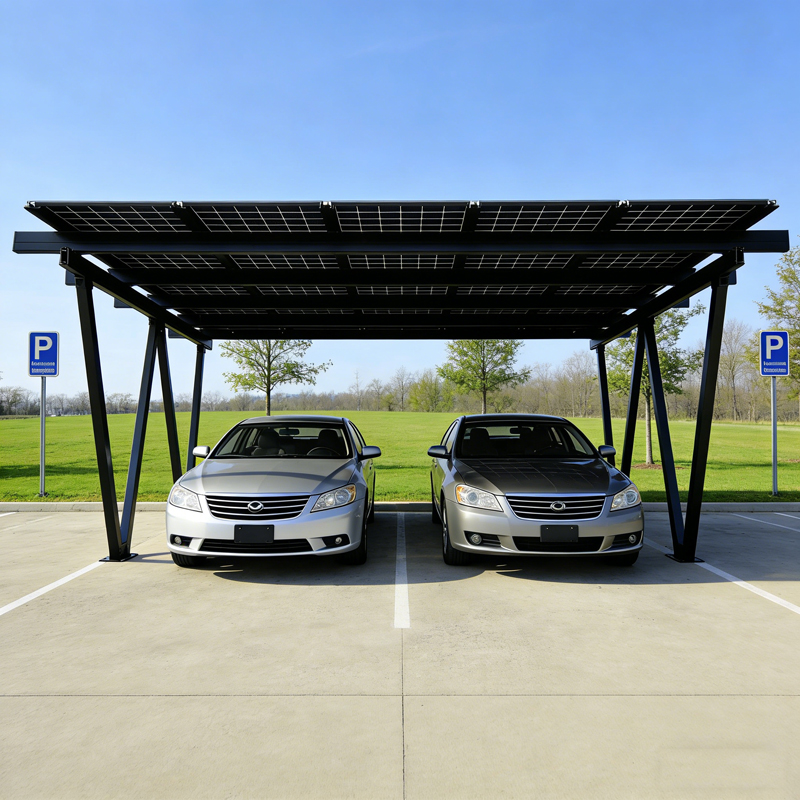 Easy Install Ground 10kw Waterproof Solar Panels Carport System Aluminum Pv Parking Structure Solar Modern Solar Car Parking