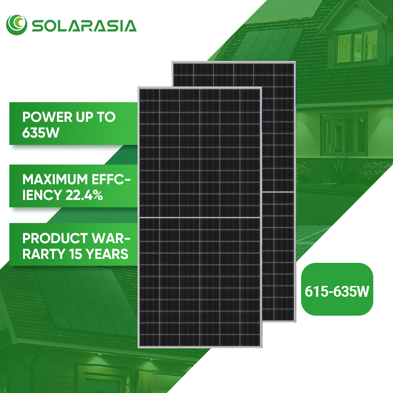 High Quality Huasun Hjt Solar Panel Mono Bifacial 610w 635w Double Glass Solar Panels for Home Use