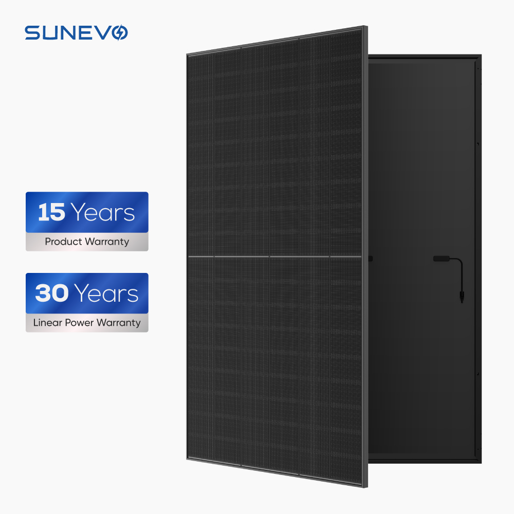 Sunevo High Efficiency Hjt Bifacial Solar Panel 500W 510W 520W Smart All Black Solar Pv Modules European Warehouse