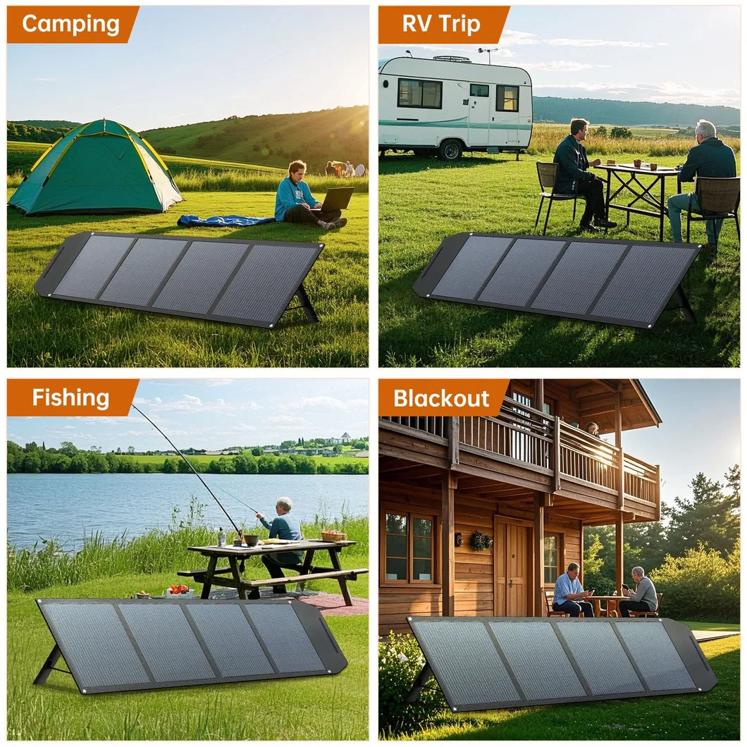 120 Watt Super Lightweight Foldable Mobile Solar Panel Suitcase for Travel Camping