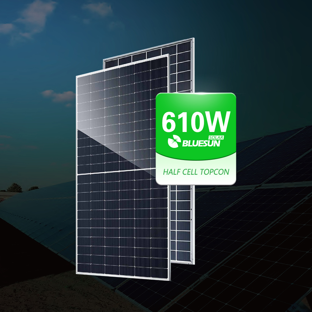 Bluesun Long Life Bifacial 610W 620W 630W 640W 650W Solar Panel Large Solar Panels for Home Use