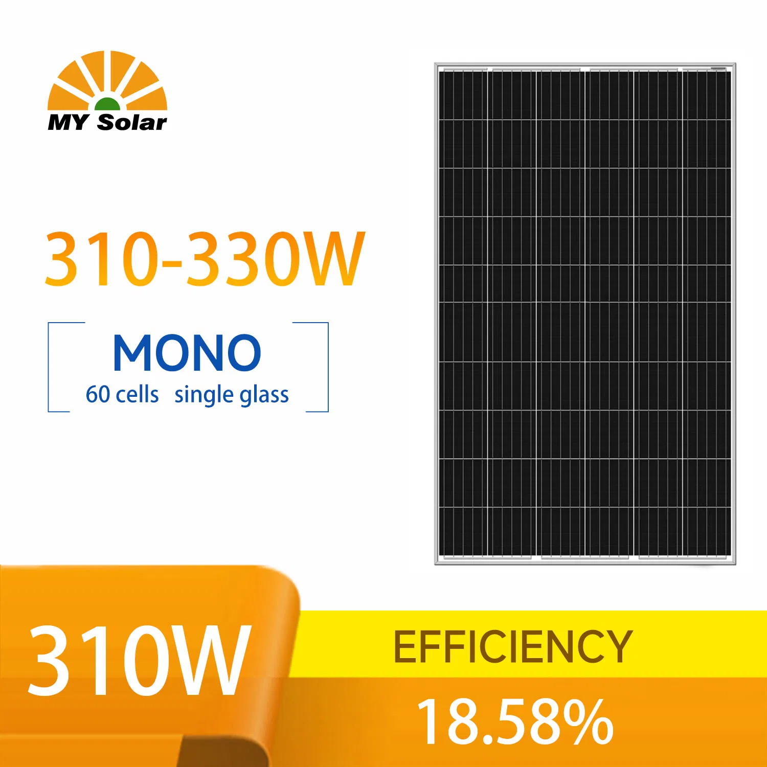 Mypvtech 310W 320W 330W Solar Panel Mono Perc Solar Module