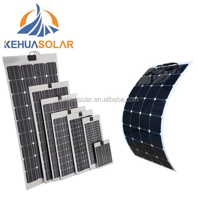 Kehua Flexible Monocrystalline Silicon Solar Panel for Home Use Outdoors High Efficiency 16%-20% 100W Power Generation