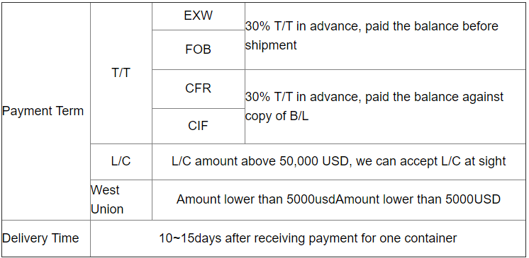 Payment options