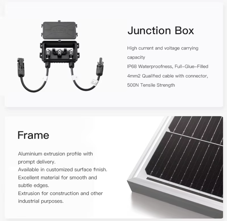 High Efficiency 710W-750W N Type Monocrystalline Bifacial PV Solar Panels Utility Scale Power Station Projects