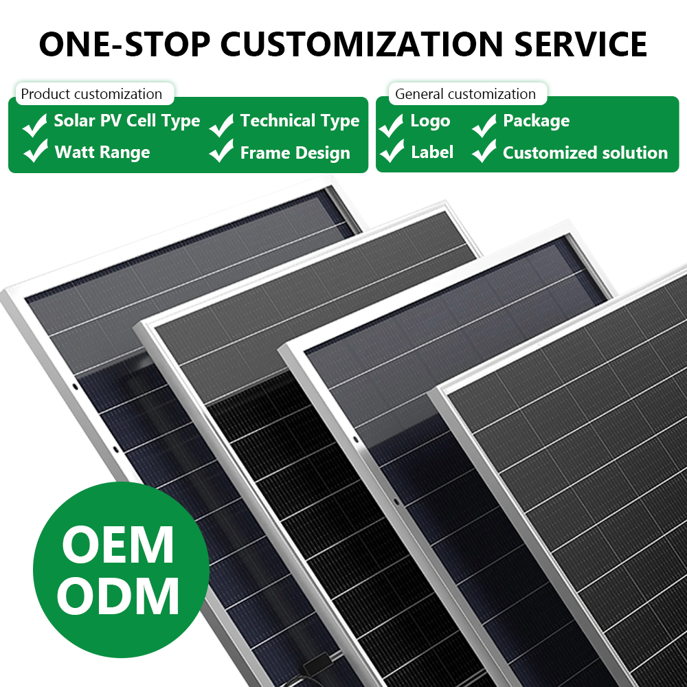 BR SOLAR Tier1 500W Mono Solar Panel Bifacial 550W Dual Glass N-Type PV Modules for Ground Mounted Utility Scale Solar Farm