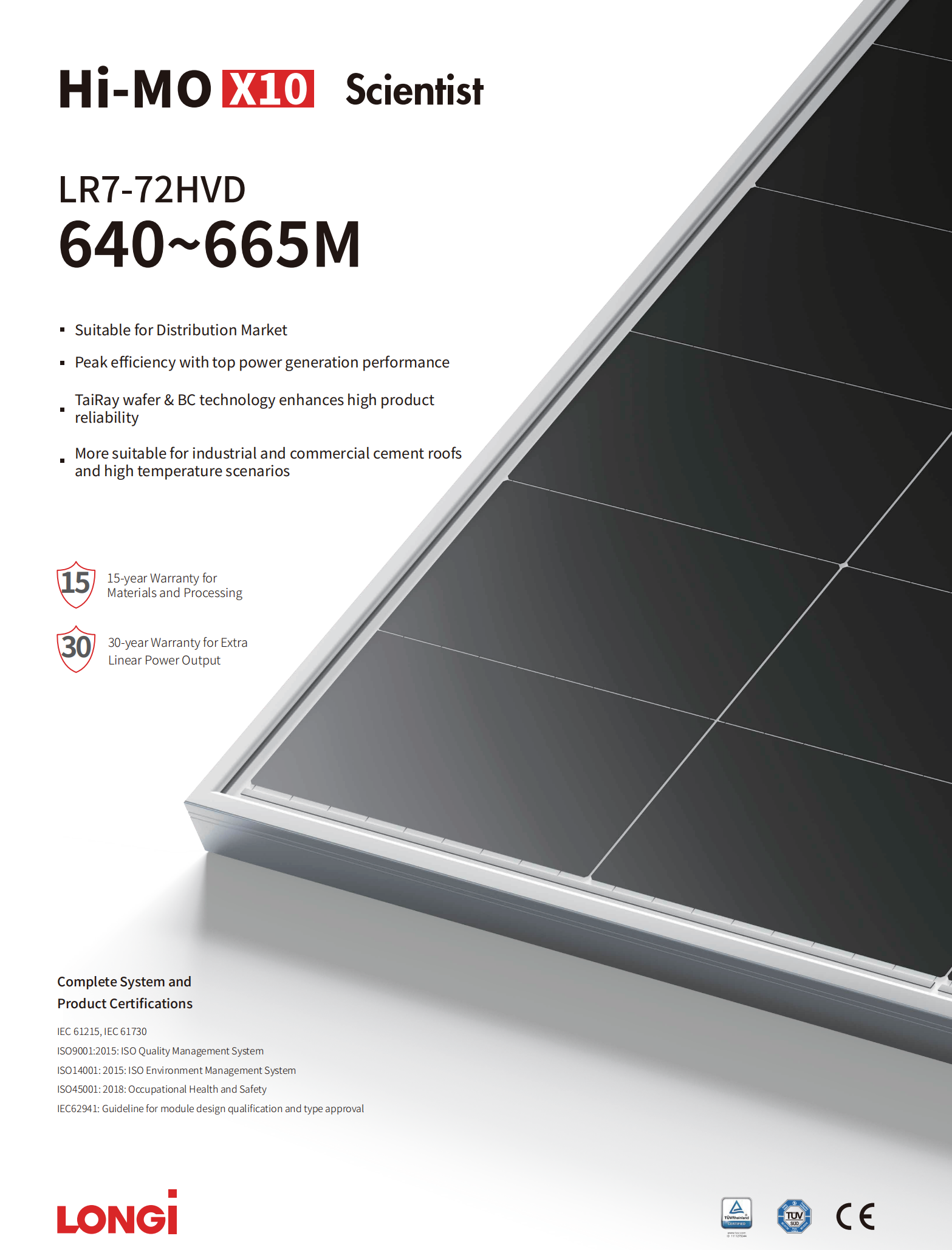 LONGi Hi-MO X10 Scientist Solar Panel for Large Scale Utility Solar Power Plant