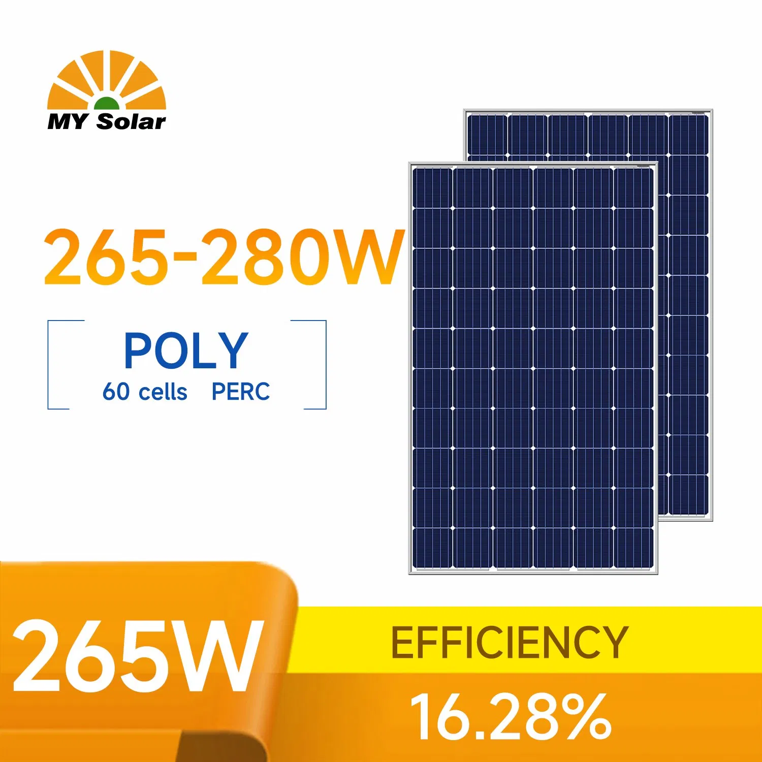Mypvtech 265W 270W 280W Monocrystalline Solar Panel High Efficiency Type for Energy Conversion