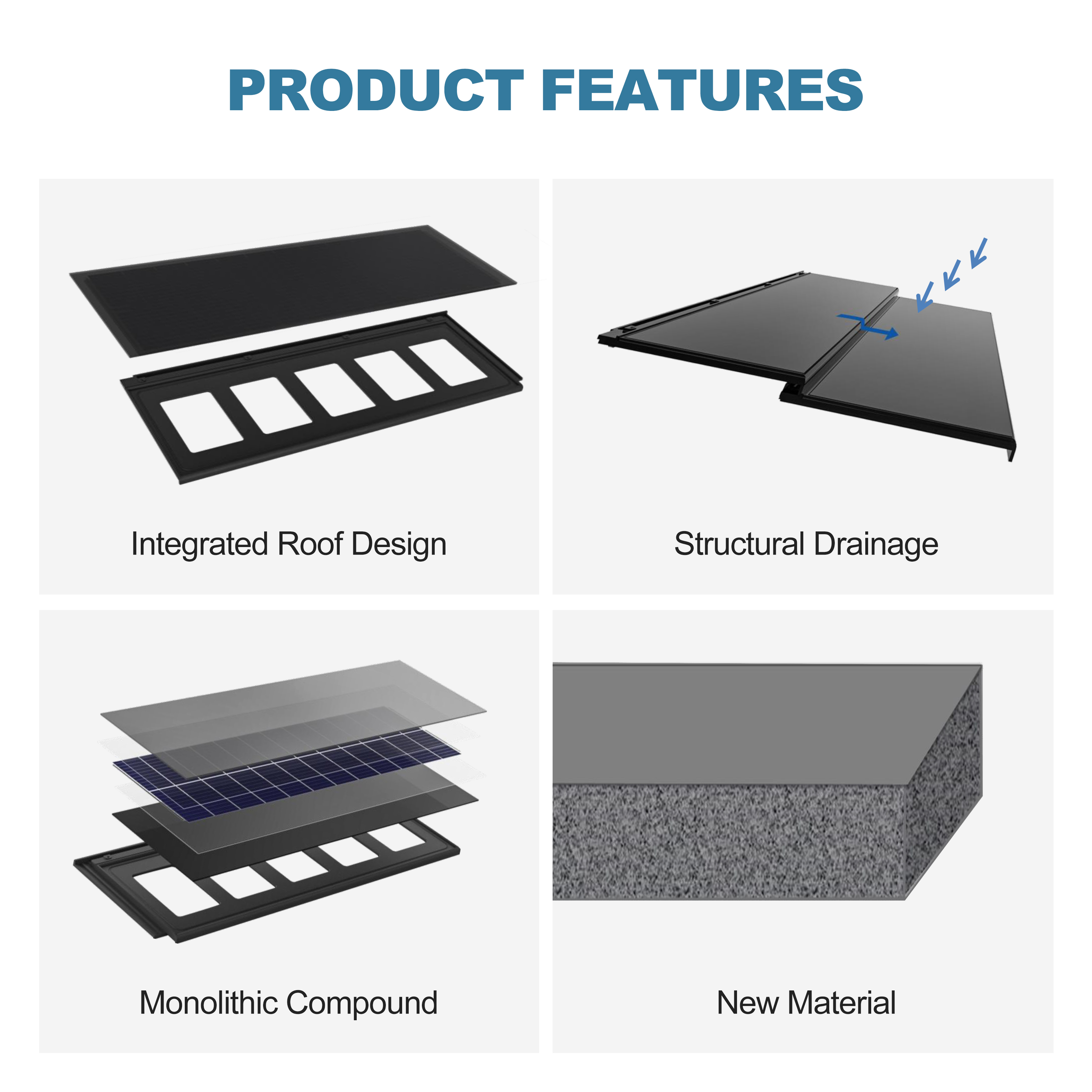 Top Quality Bipv Solar Panel Glass Facade for Building Solar Roof Tiles Photovoltaic Solar Roof Tile Bipv for Building