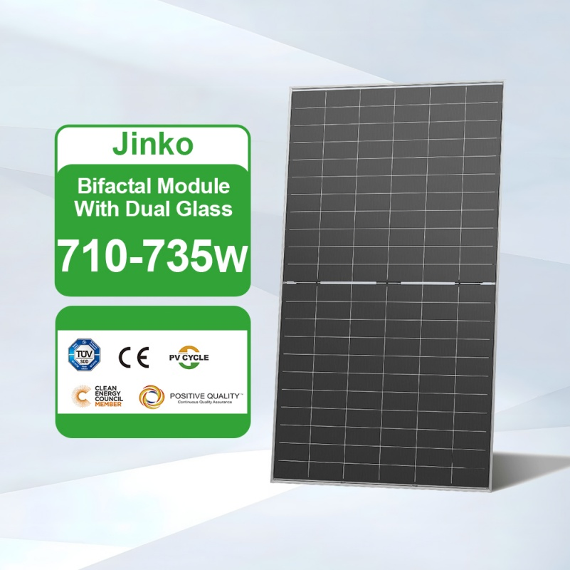 Jinko Solar Panel Tiger Neo 66hl5-Bdv Mono Crystalline Solar Panel 710W 715W 720W 725W 730W Bifacial N-Type Double Glass Solar Panel for Utility Solar Farm