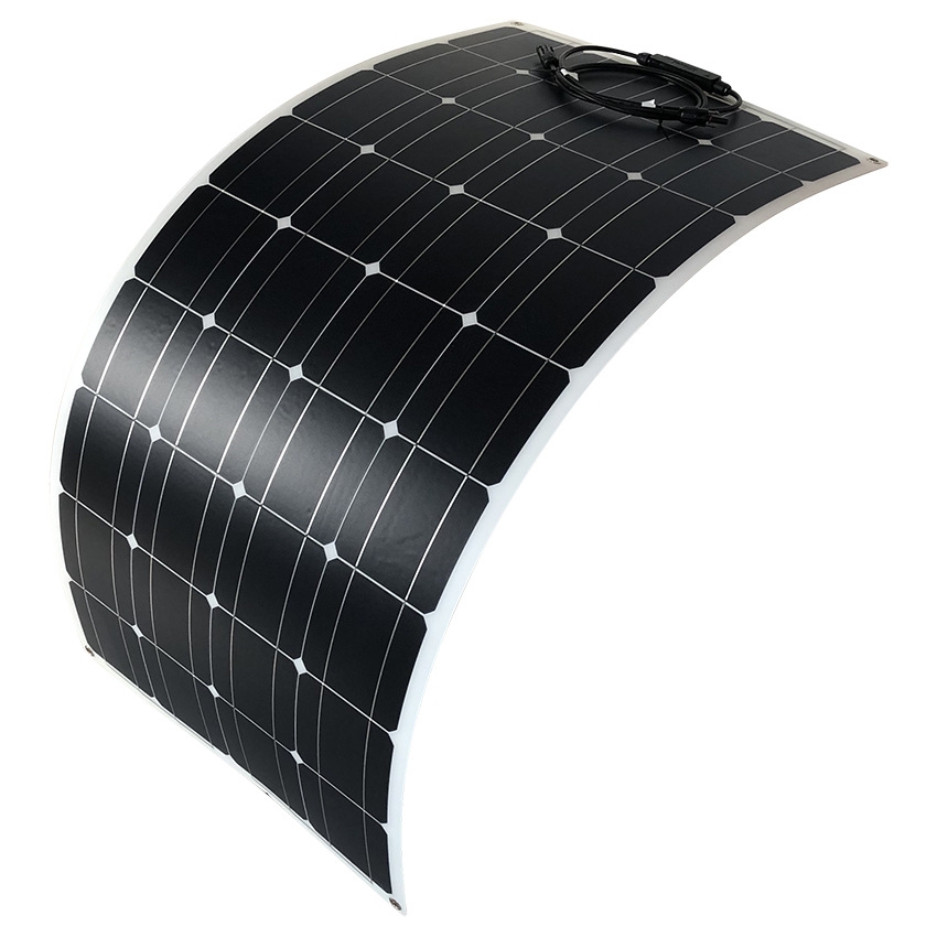 Rvpozwer RV Marine Cabin Van Car Portable PV Mono Flexible Solar Panels 100W 22% Efficiency 25-Year Warranty