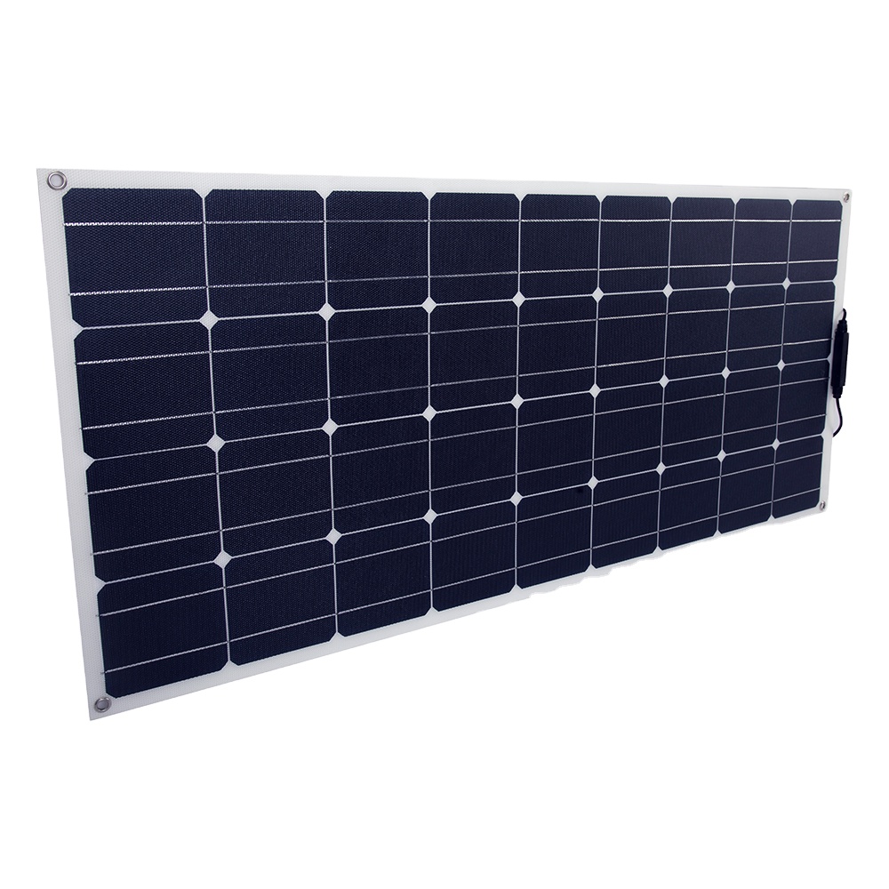 100W Marine Flexible Solar Panel ETFE Monocrystalline 12V Solar Battery Charger for Boat Yacht RV Caravan Roof Curved Surface