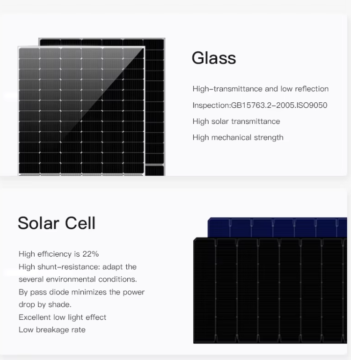 High Efficiency 710W-750W N Type Monocrystalline Bifacial PV Solar Panels Utility Scale Power Station Projects