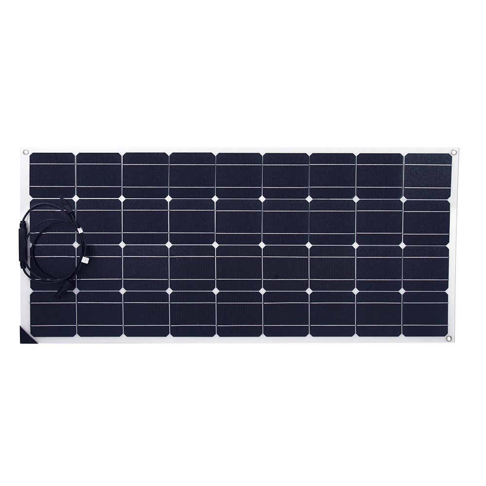 100W Marine Flexible Solar Panel ETFE Monocrystalline 12V Solar Battery Charger for Boat Yacht RV Caravan Roof Curved Surface
