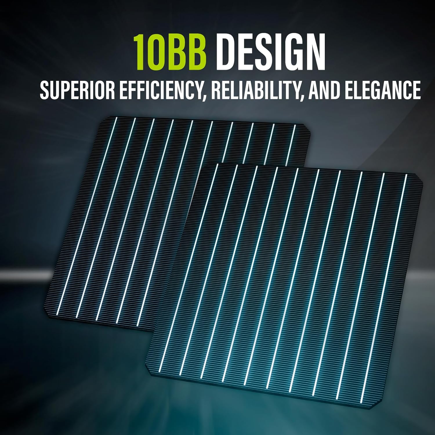 AISmartlink Bifacial 100 W 12V 10BB Monocrystalline Solar Panel High Efficiency Mono Module RV Marine Boat Off Grid