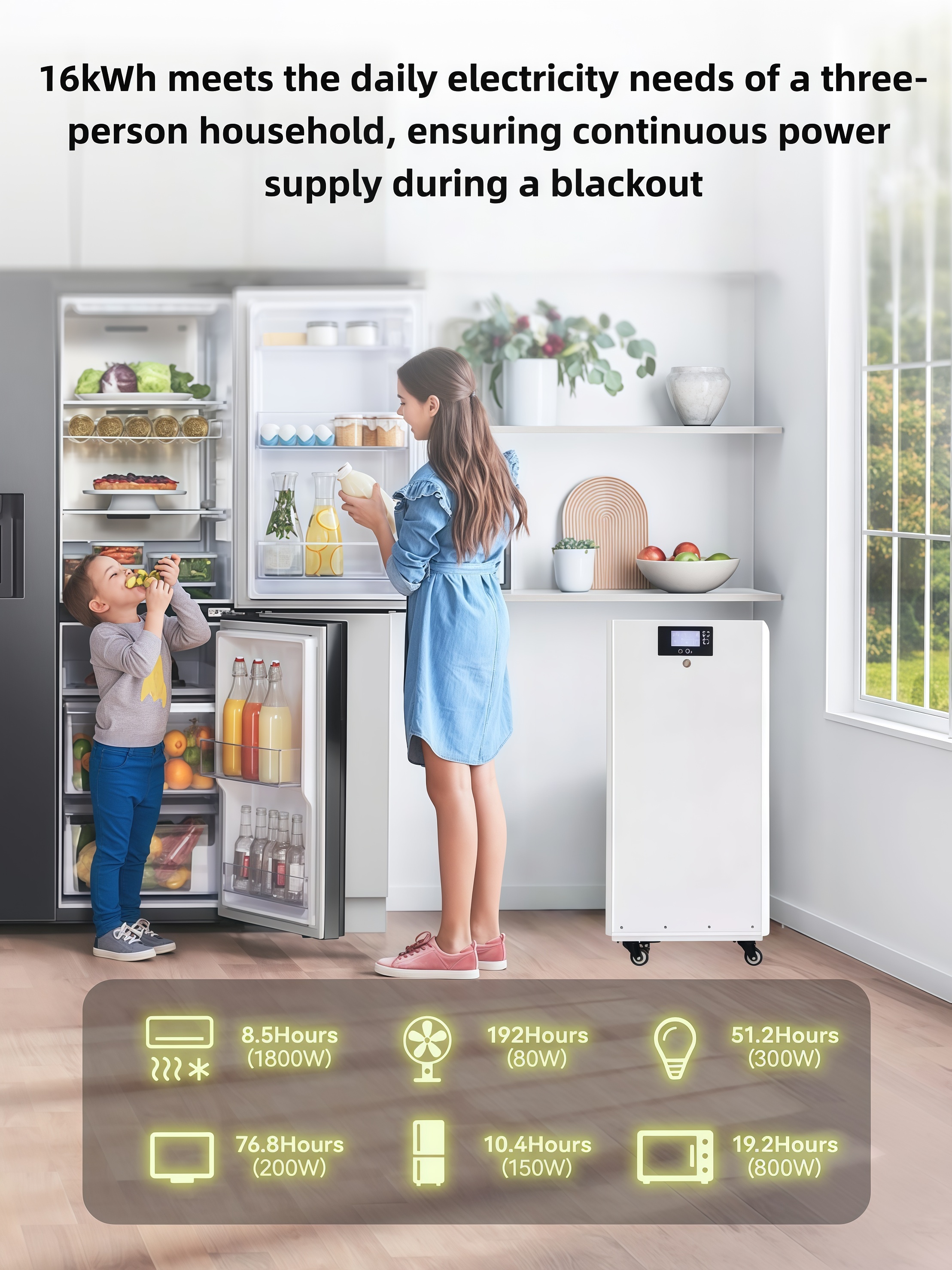 Smart BMS 16kWh High Voltage Battery Cluster 10kW Hybrid Grid Solar Energy System Compatible With Major Brands ESS For Home Use