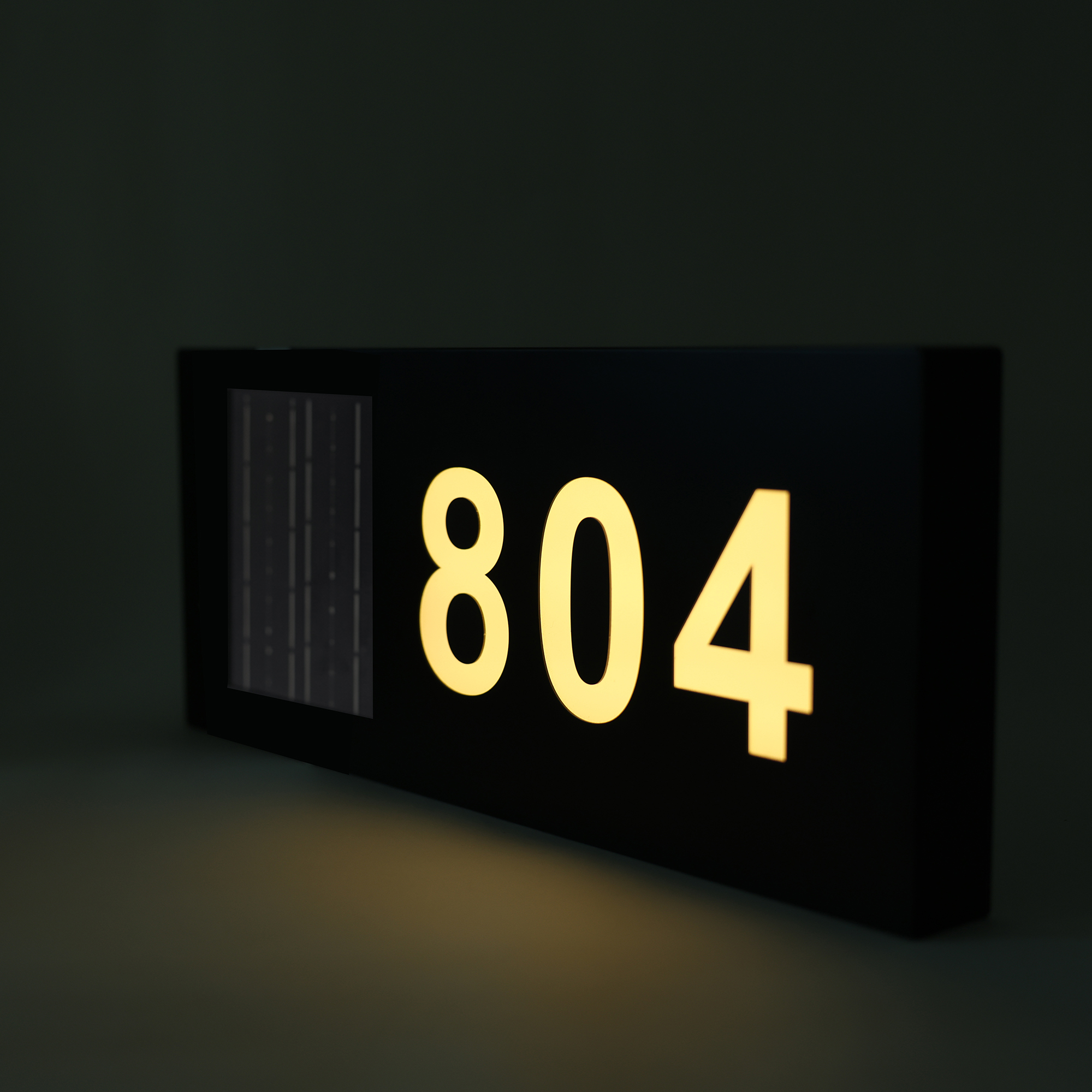 Custom Apartments Stainless Steel House Number With Solar Led Lights For Hostels Hotel Dormitory