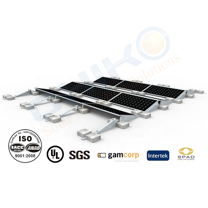 Best Ballasted Solution for Flat Roof Mounting Polycrystalline and Monocrystalline Silicon Solar Panels for Home Use