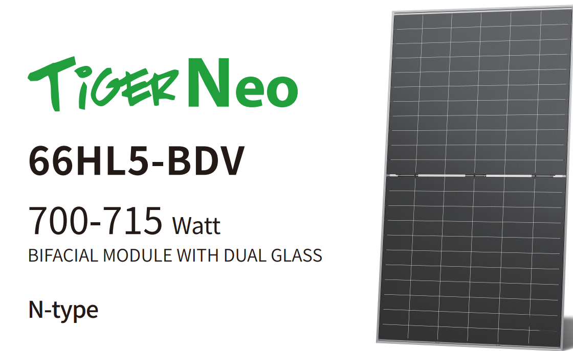 Jinko Solar Bifacial N Type 700 Watt 690w 710w 720w Solar Panel Perc Type With BIPV Wholesale From China